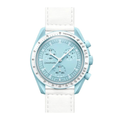 Celestial Chrono – Ice Blue Edition | White Strap