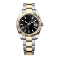 Classic Date 41 – Black Dial | Steel & Gold Tone Bracelet