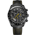 Racing Chrono Pro – Black Dial with Yellow Accents | Perforated Strap
