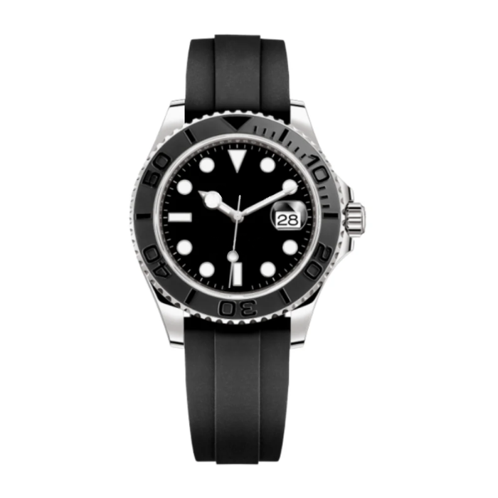 Ocean Master 42 – Black Dial | Rubber Strap