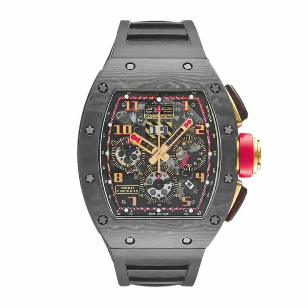 Tonneau Sport Skeleton – Dark Case with Red Accents | Black Strap